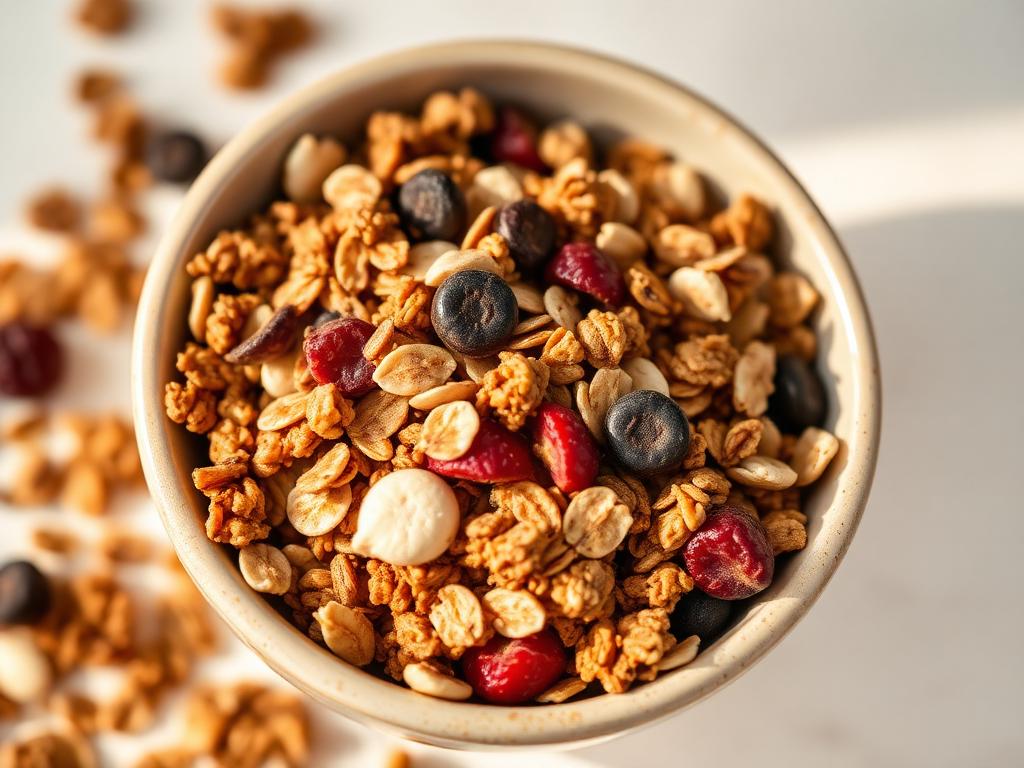 Granola caseira em uma tigela